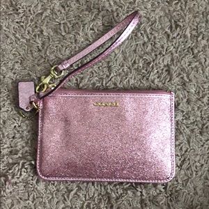 Pink sparkly wristlet